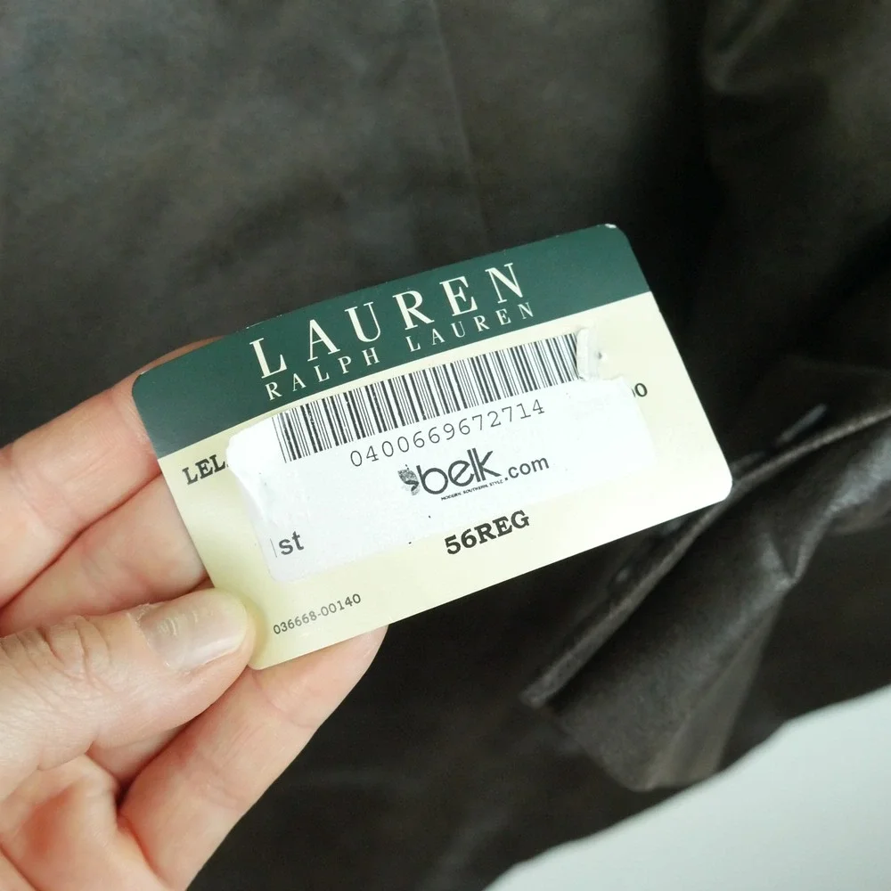 Lauren Ralph Lauren Mens Brown Faux Suede Blazer Sport Coat 56R Jacket Preppy